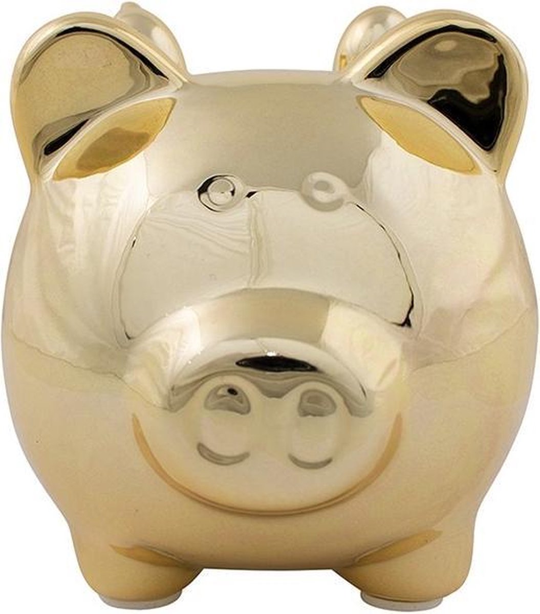 Goudkleurige Spaarpot Varken met Vleugels (12