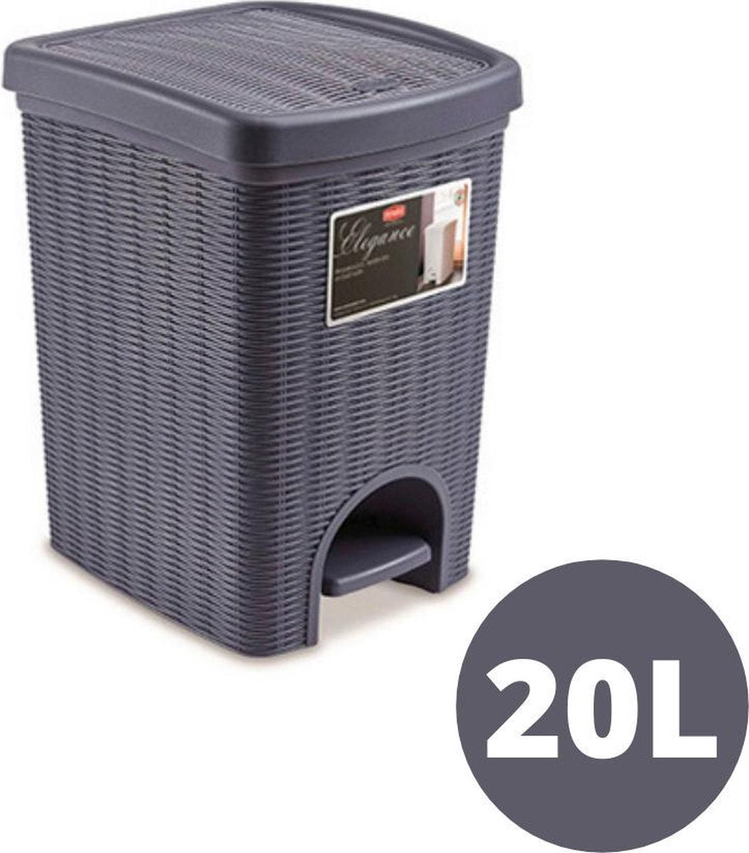 YILTEX – Vuilnisbak / Vuilnisbak Afvalscheiding / Afvalscheiding / Prullenbak Afvalscheiding / Prullenmand / Badkamer Accessoires – Met Pedaal – 20l – MarineBlauw