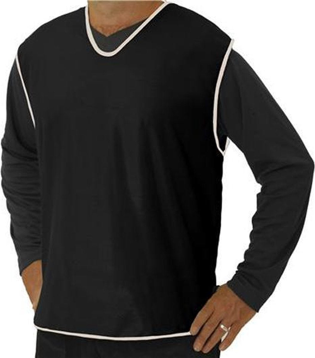 10 x Pirotti mesh trainingsovergooier / hesje - zwart - maat: large