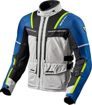 REV'IT! Offtrack Silver Blue Textile Motorcycle Jacket XL