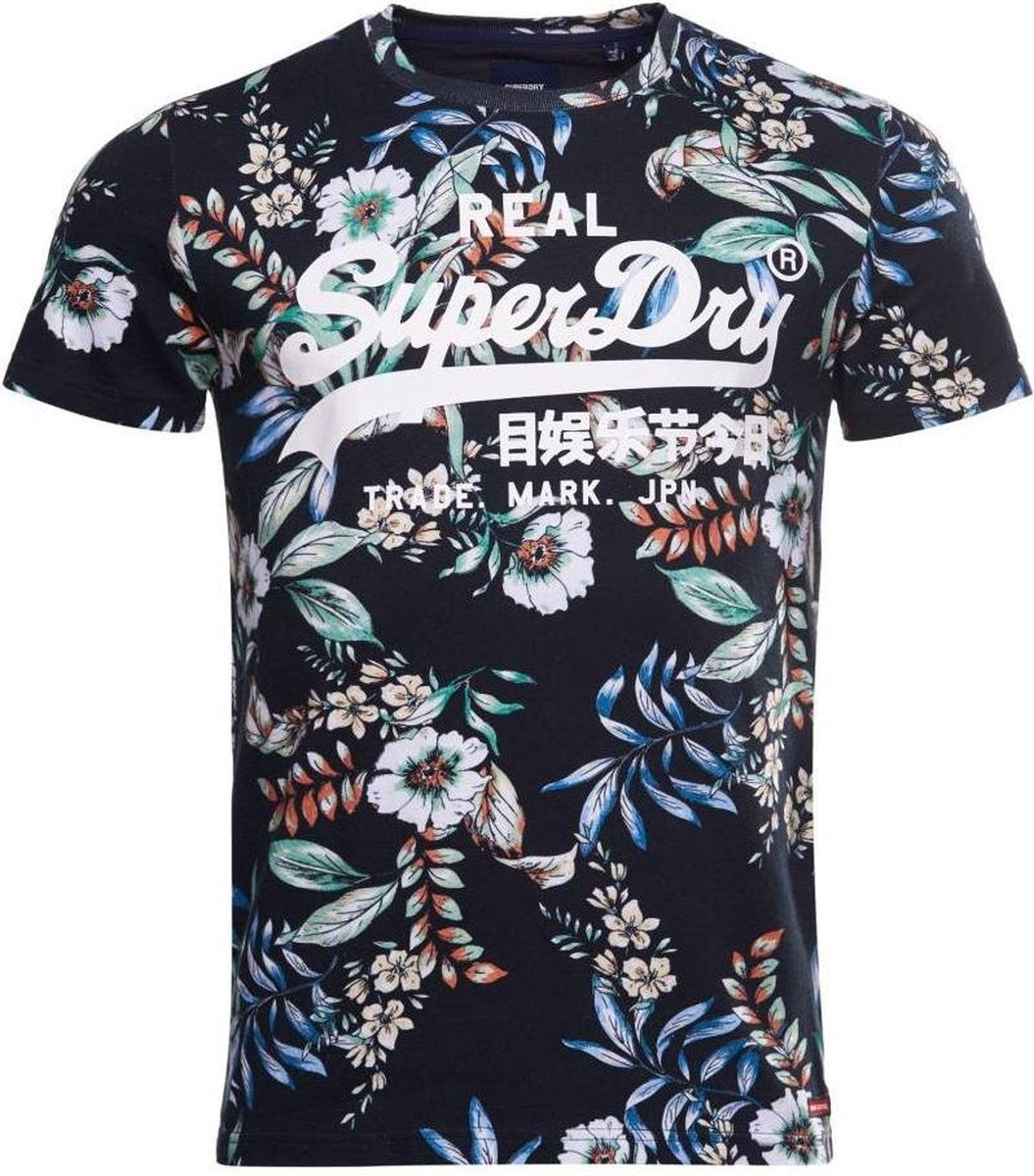 Superdry Vintage Label AOP Heren T-shirt - Maat 3XL