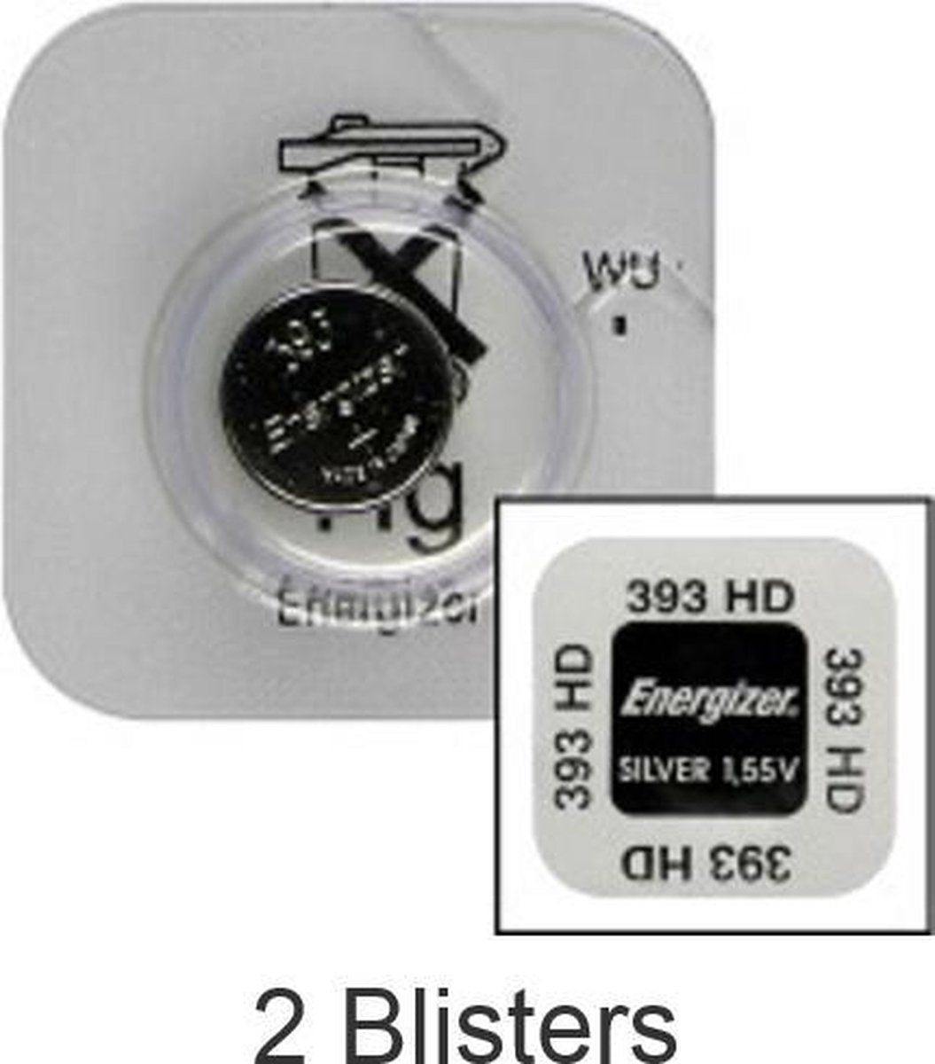 2 stuks (2 blisters a 1 stuk) Energizer 309/393 knoopcel Zilver-oxide batterij (S) 1