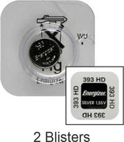2 stuks (2 blisters a 1 stuk) Energizer 309/393 knoopcel Zilver-oxide batterij (S) 1