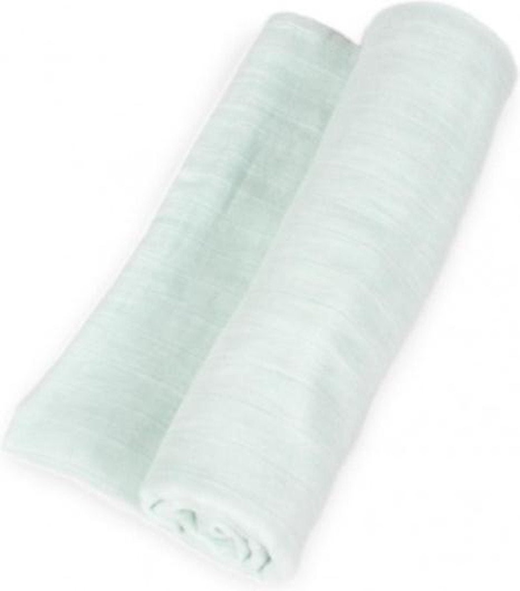 Interbaby Wikkeldeken Junior 120 X 120 Cm Katoen Mintgroen