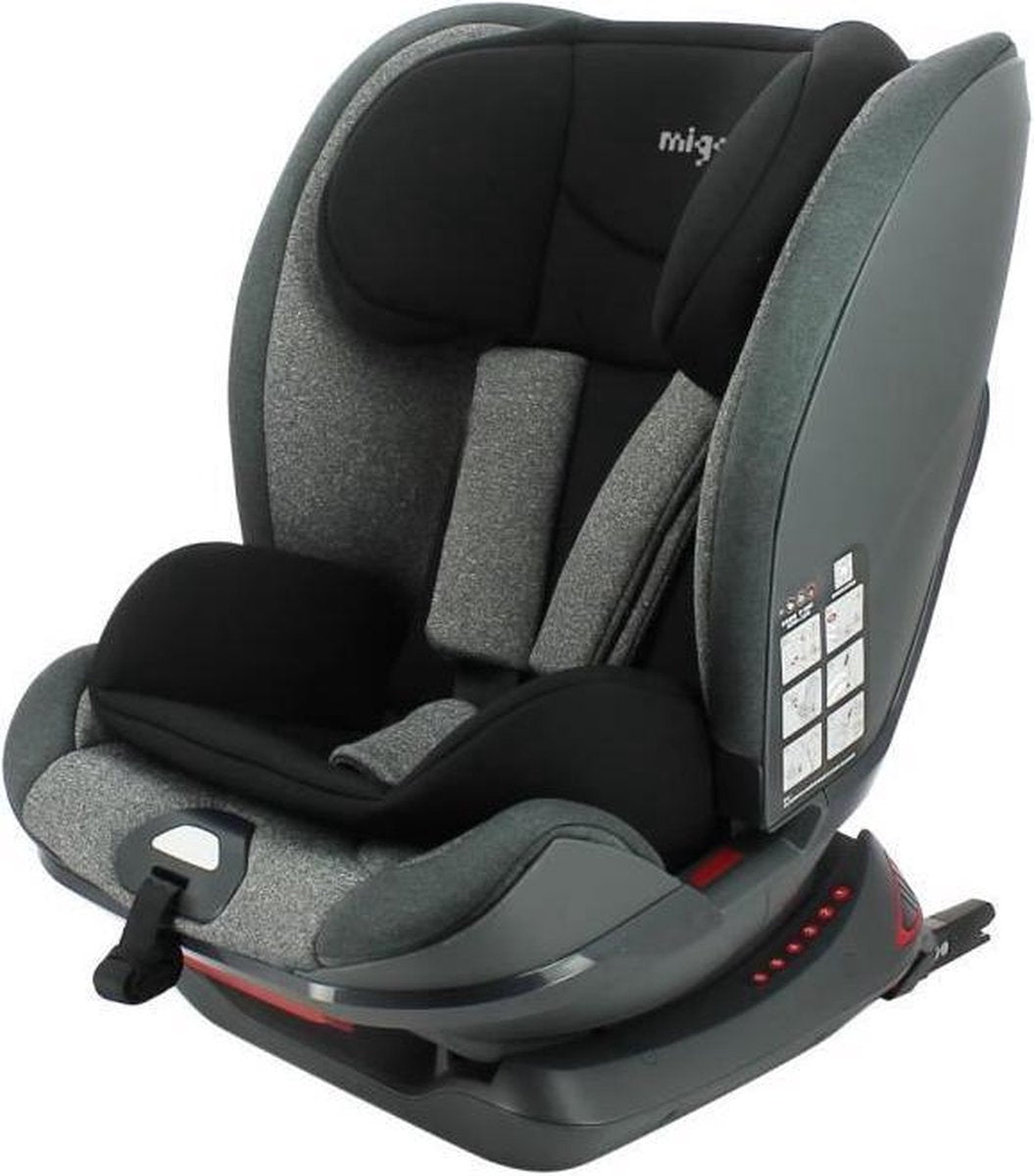 MIGO autostoel Denver isofix - GR 1/2/3 (9-36kg) verstelbaar - comforthoes