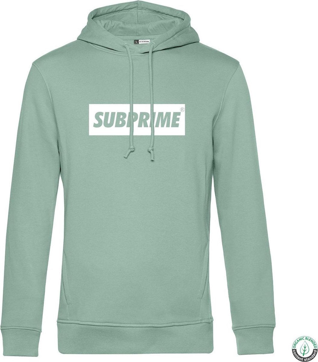 Subprime - Heren Hoodies Hoodie Block Mint - Groen - Maat M