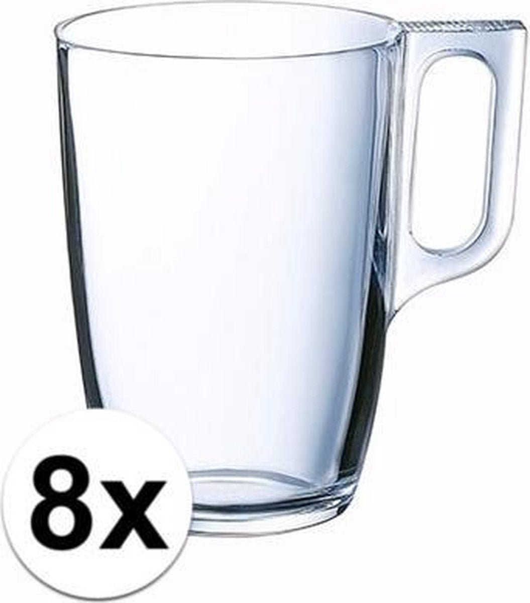 Theeglazen/bekers 8 stuks 320 ml
