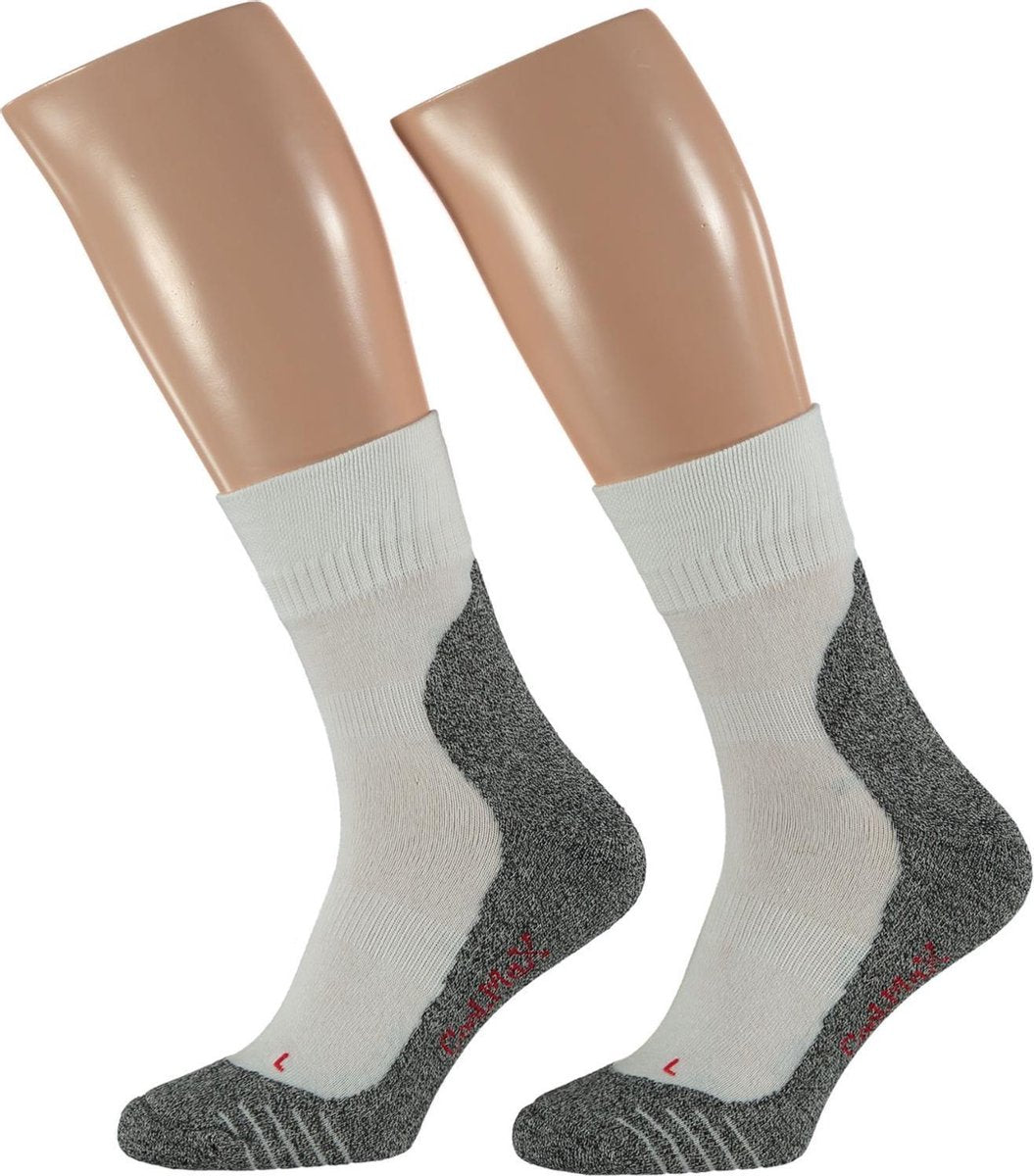Xtreme Sportsokken Coolmax Katoen Wit/grijs Mt 42/45 2-pak