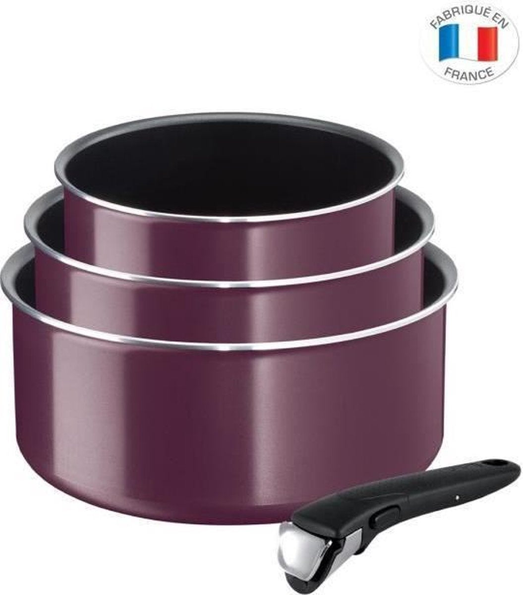 TEFAL - L2019102 - INGENIO ESSENTIAL - set van 4 stuks - Violet Byzantium - Gemaakt in Frankrijk