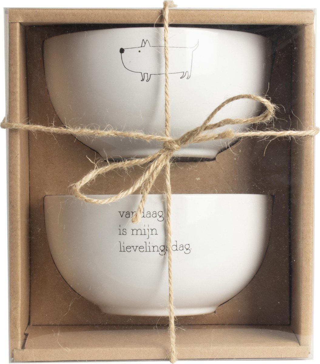 Gusta Kommetje 13x7cm Set Lievelings/Hond - Genieters