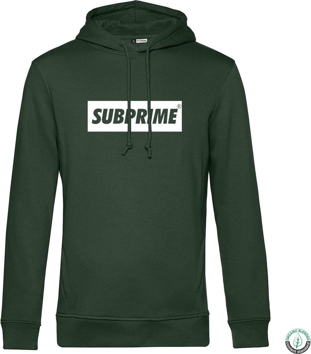 Subprime - Heren Hoodies Hoodie Block Jade Groen - Groen - Maat XL