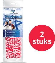 Koelsjaal - Sjaal Dames & Heren Zomer - Verkoelende Sjaal - Koelsjaal Sport - Hoofdpijn Verlichter - Rood/Wit - 2 stuks