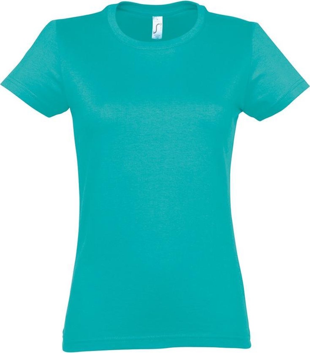 SOLS Dames/dames Imperial Heavy Short Sleeve T-Shirt (Blauw Atol)