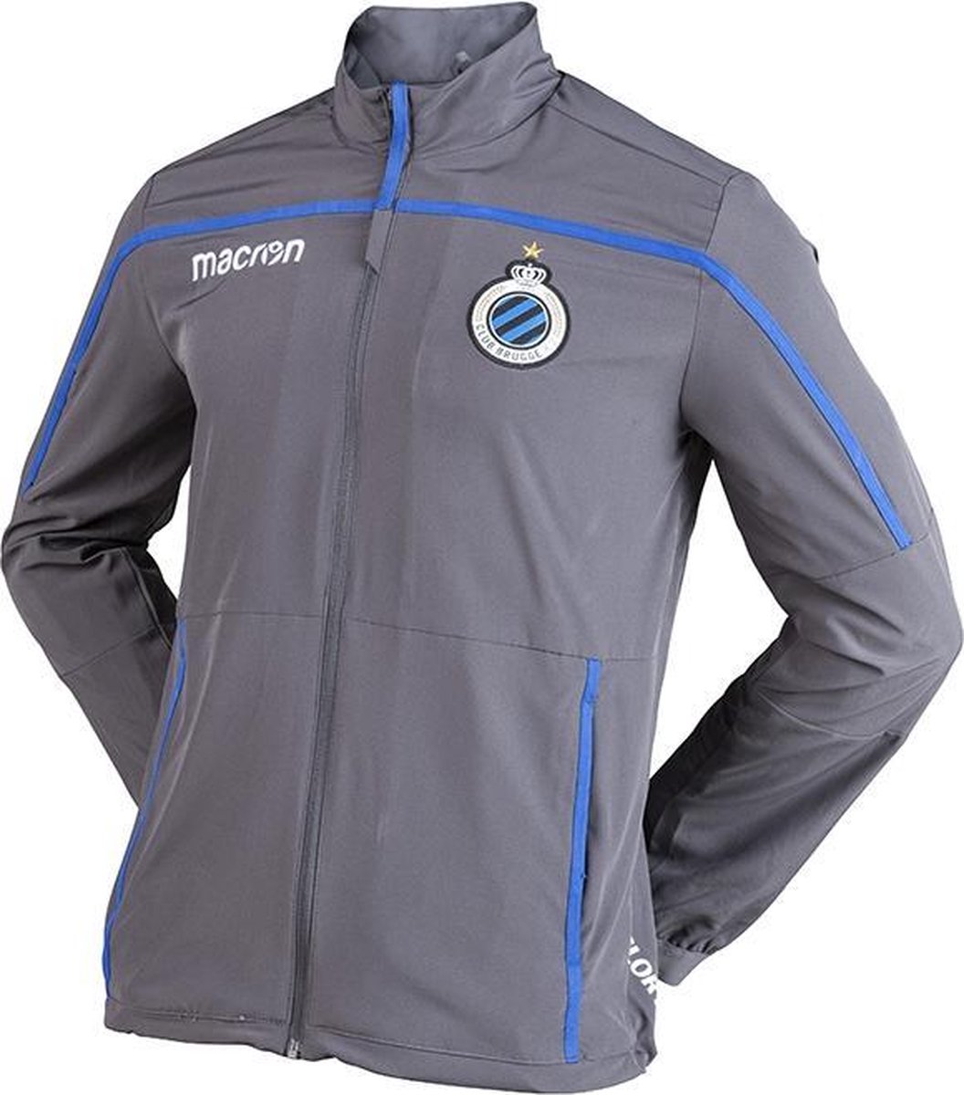 Macron Club Brugge Travel Jacket Senior 2018/2019 - Grijs - Maat S