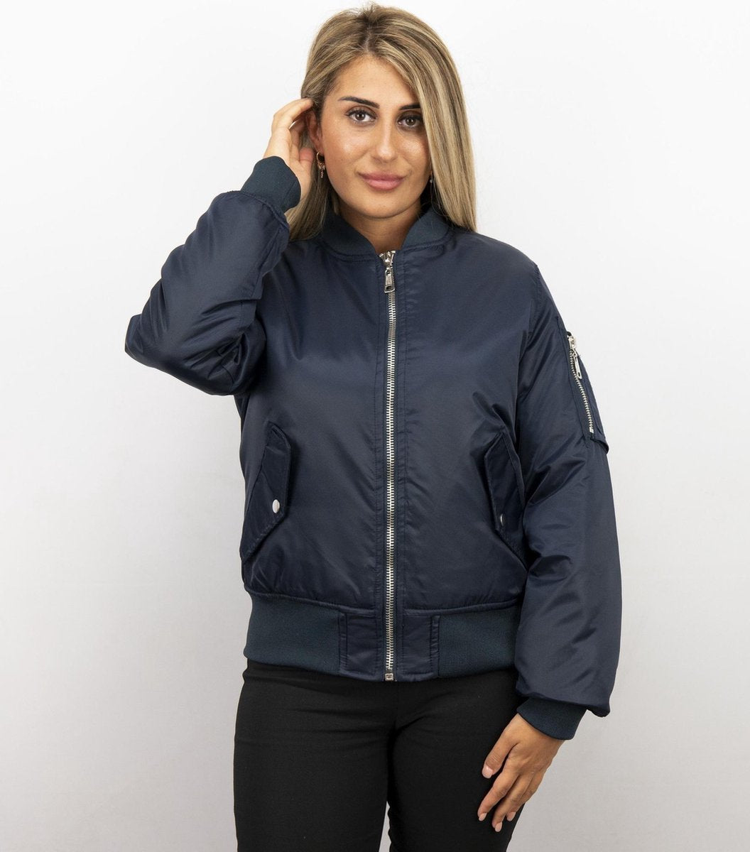 MATOGLA Bomberjack Dames - BomberJas - Bomber Jacket - Blauw - Maat: S