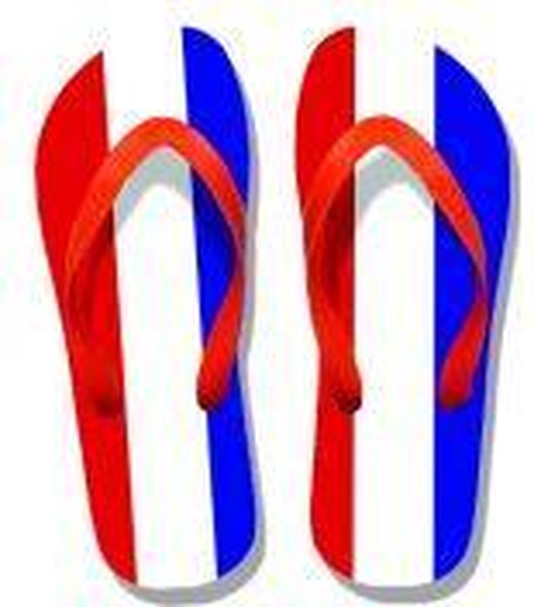 Hidzo Slippers Maat 39 Rood Wit Blauw Oranje - Teenslippers