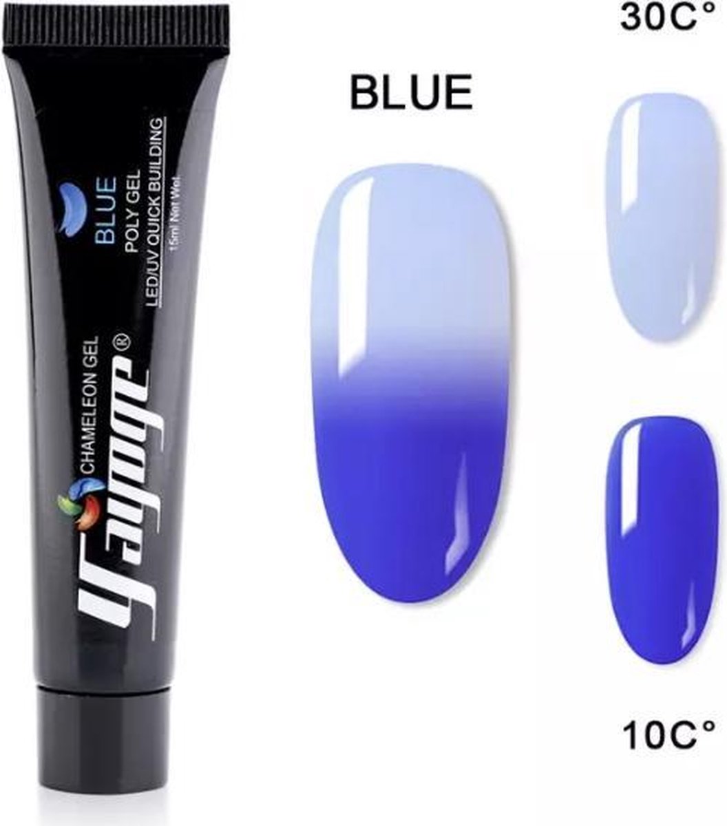 Temperatuur veranderende polygel blue 15 gram