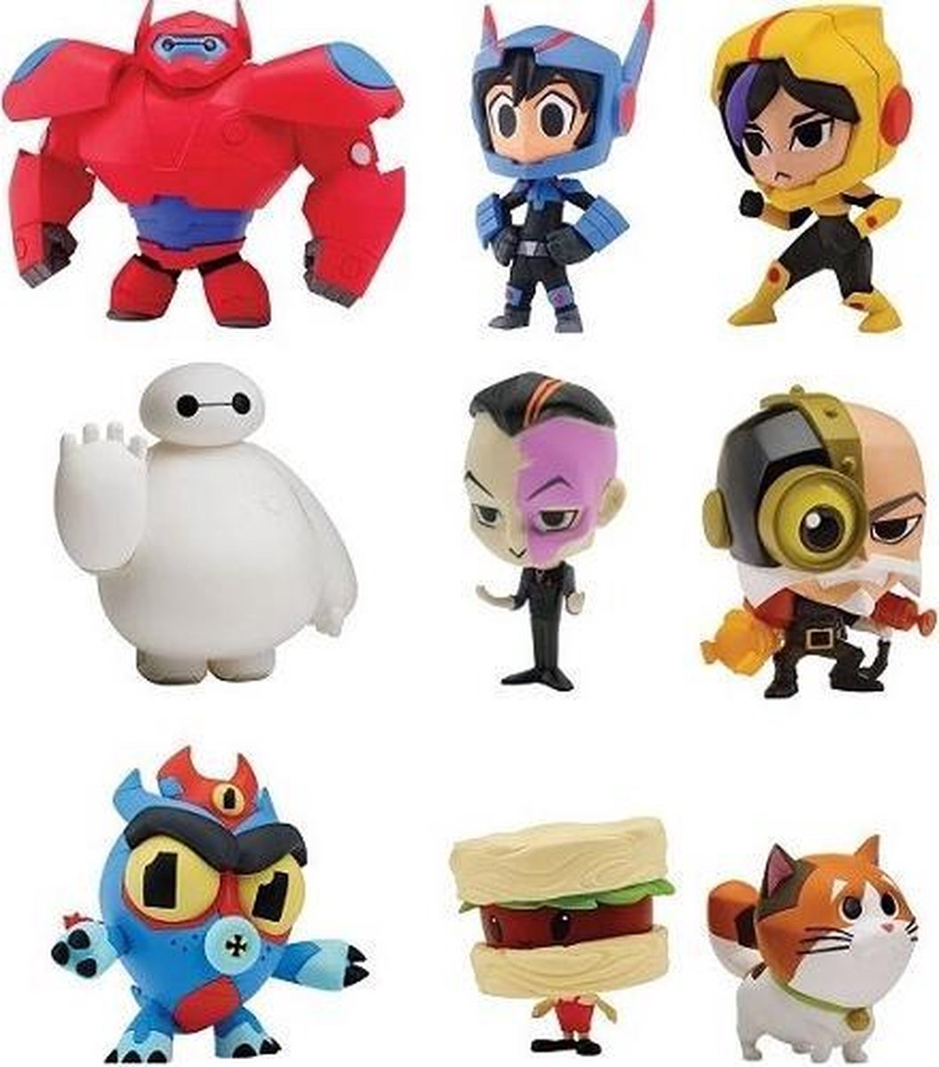 Big Hero 6 Disney complete set van 9 figuurtjes (ca. 7 cm)