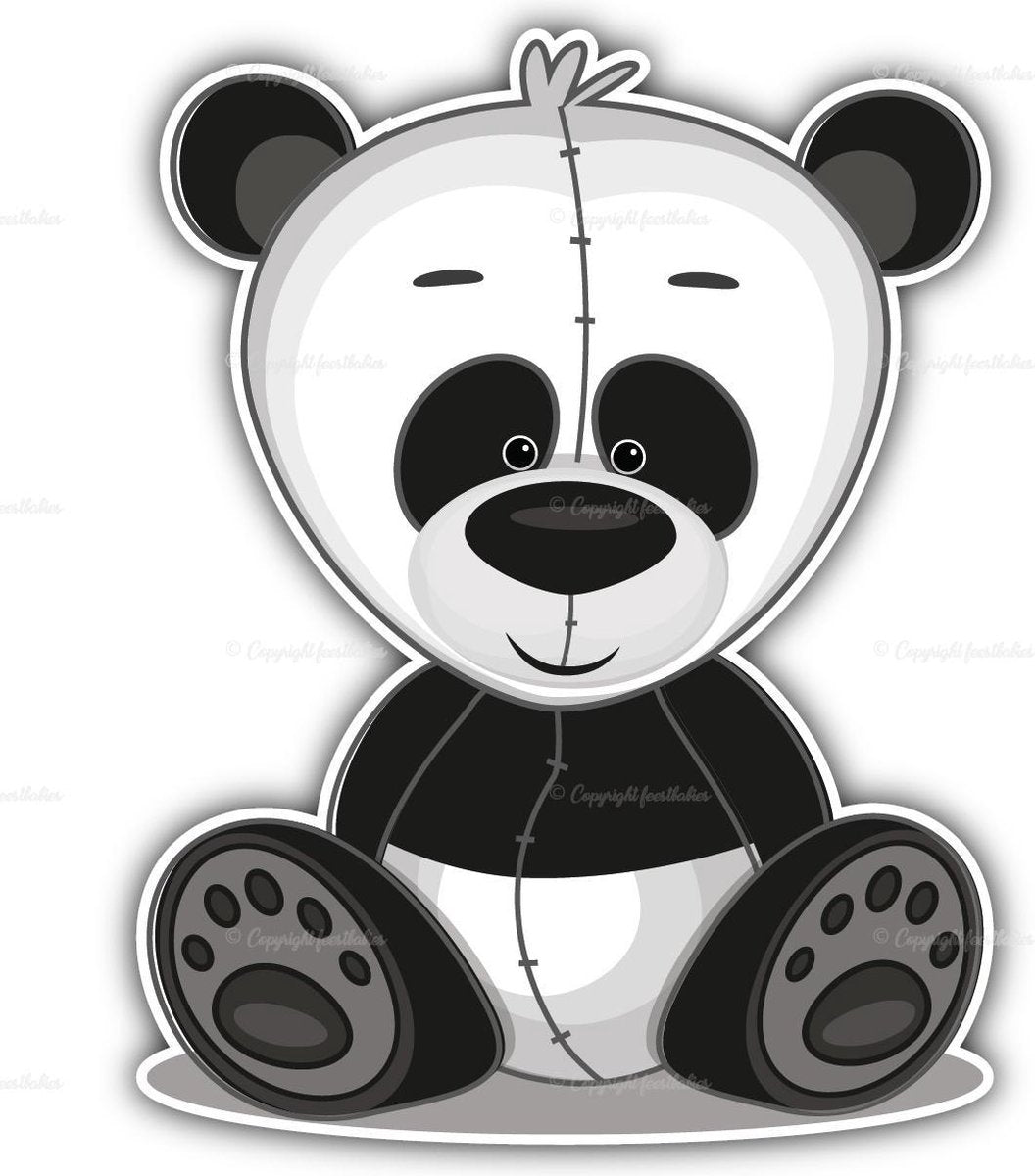 geboortebord panda 60 cm