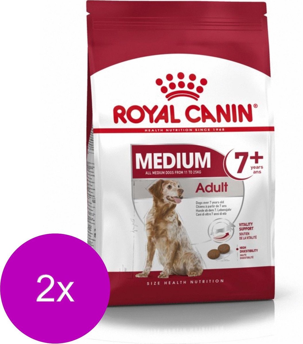 Royal Canin Medium Adult 7+ - Hondenvoer - 2 x 10 kg