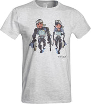 D.five T-shirt Navy Seals Team Couple Heren Katoen Grijs Maat L