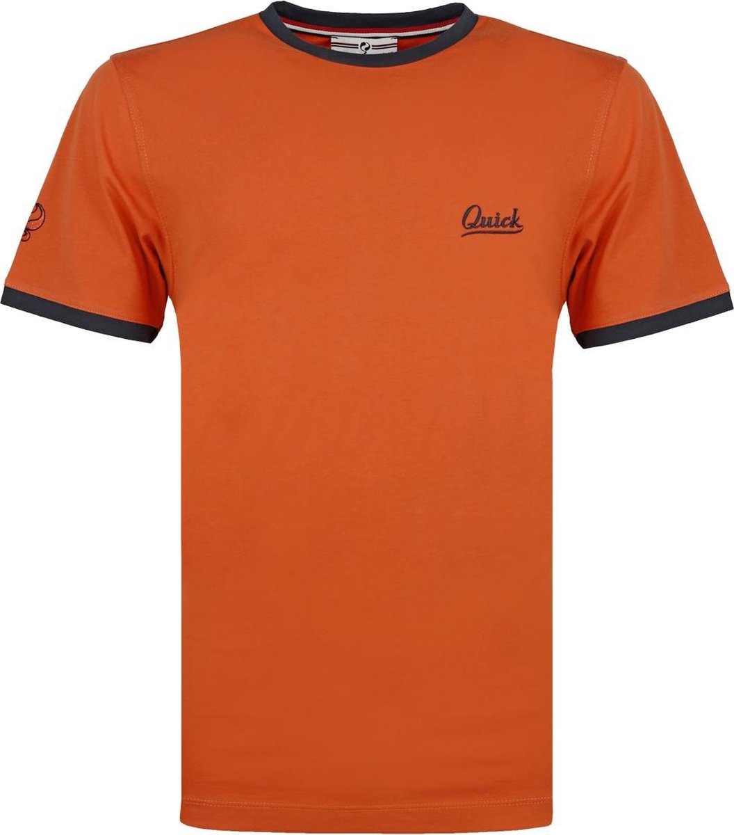 Heren T-shirt Captain - Roest Oranje/Donkerblauw