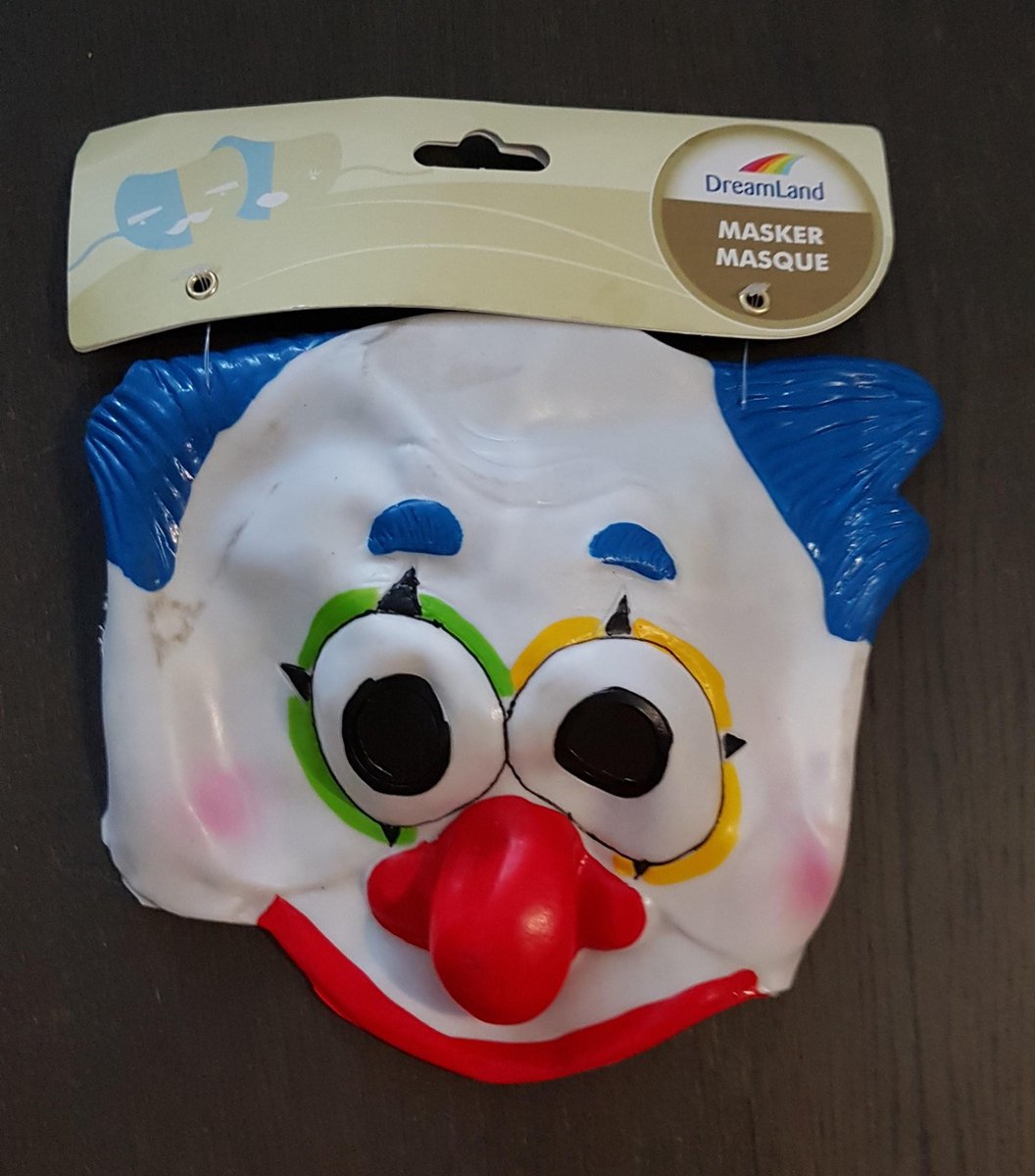 luxe rubberen masker van scary clown