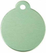 Hondenpenning Rond met lus groen | 1 zijde graveren | Ø 27 mm