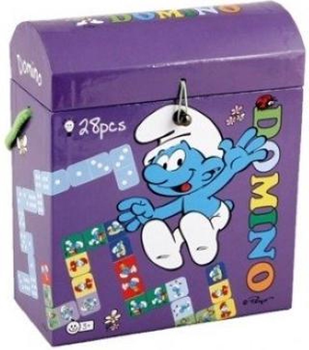 De smurfen domino spel met 28 stukjes