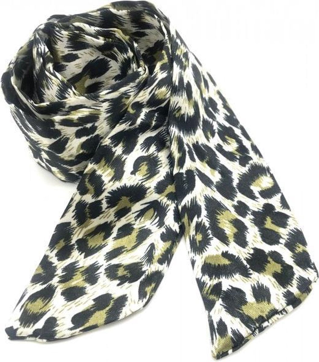 Haar Sjaaltje Panter Print Groen