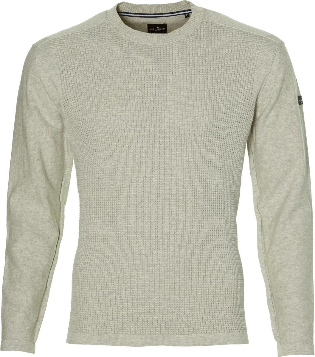 Jac Hensen Pullover - Modern Fit - Lichtgrijs - 3XL Grote Maten
