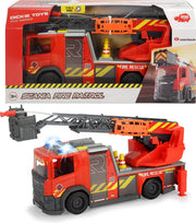 Dickie Scania Brandweerwagen -  Scania roterende ladder - Nederlandse Versie - 35 cm