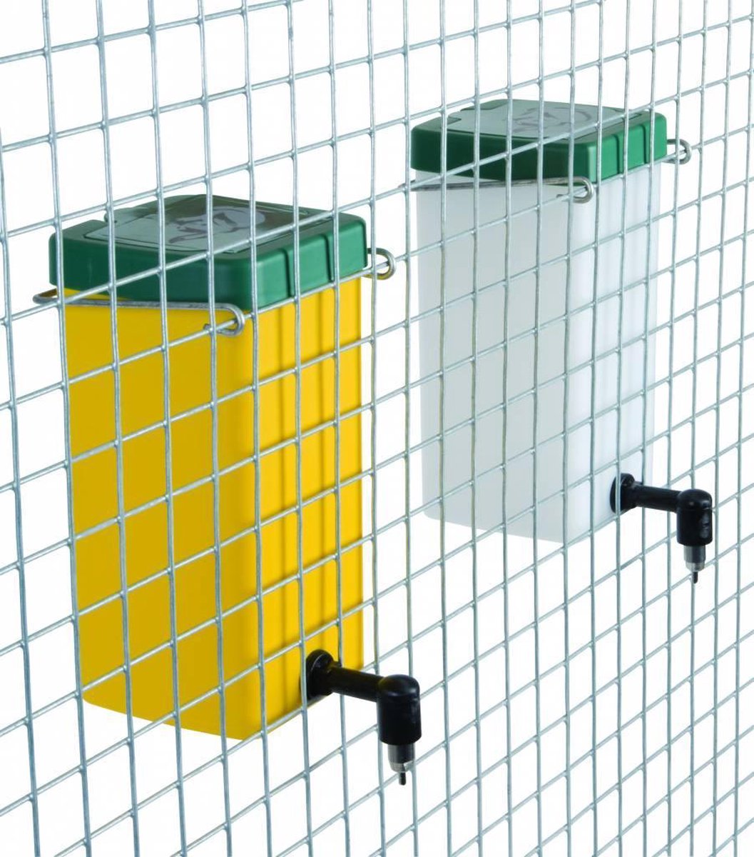 Drinkfles Konijn - Wit met groene deksel - 1 L