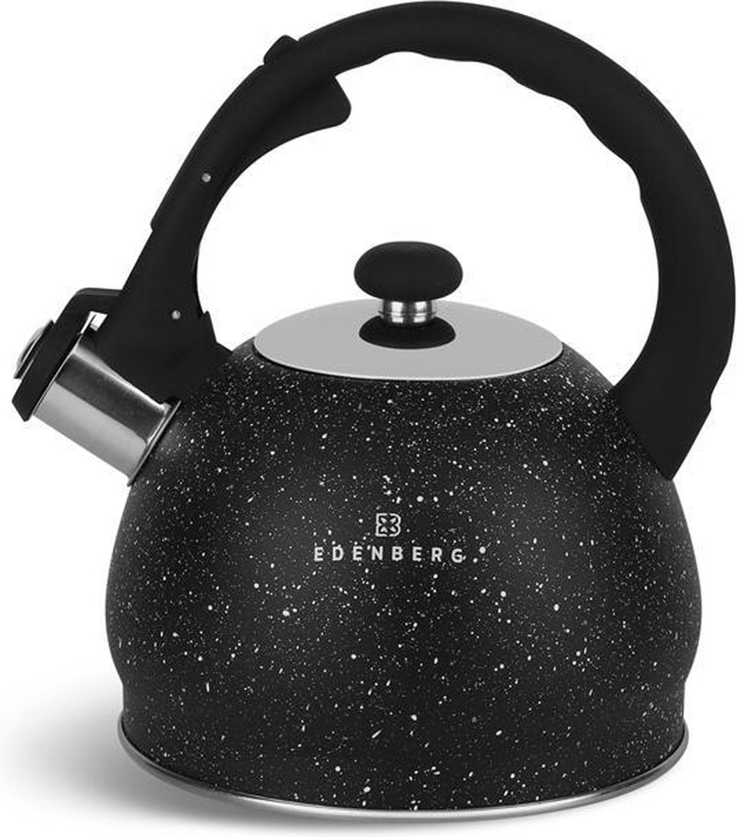 Edënbërg Black Line - Luxe RVS Fluitketel - 2.0 L