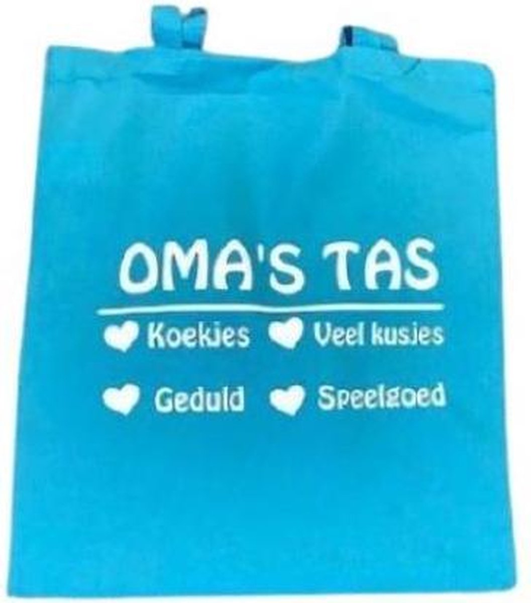 Oma's tas Sea blauw