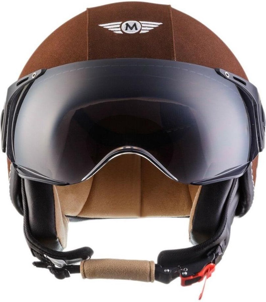 MOTO H45 Jethelm suede leer