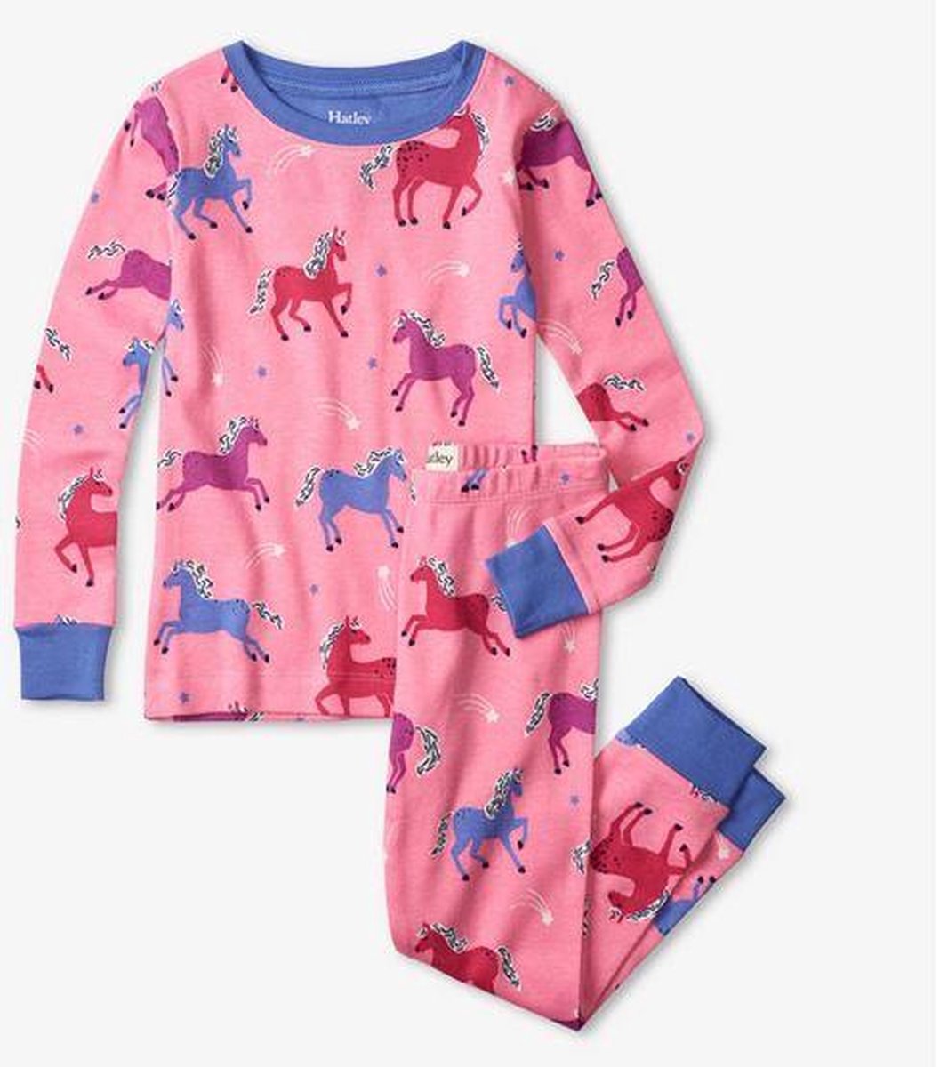 Hatley pyjama biologisch katoen dreamy horses 3 jaar - maat 98