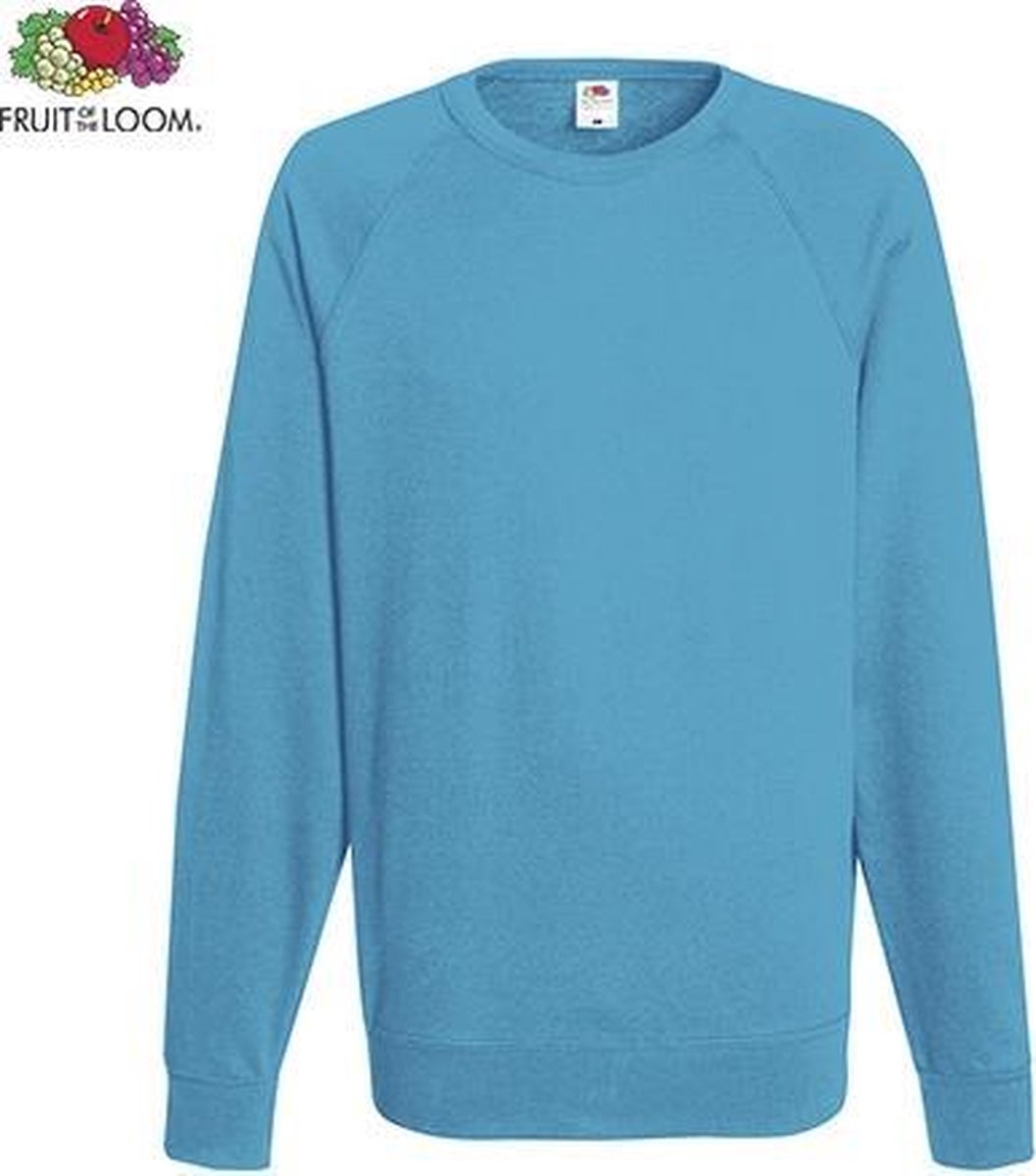 Fruit of the Loom sweater - ronde hals - maat S - heren -  Kleur Azure Blue