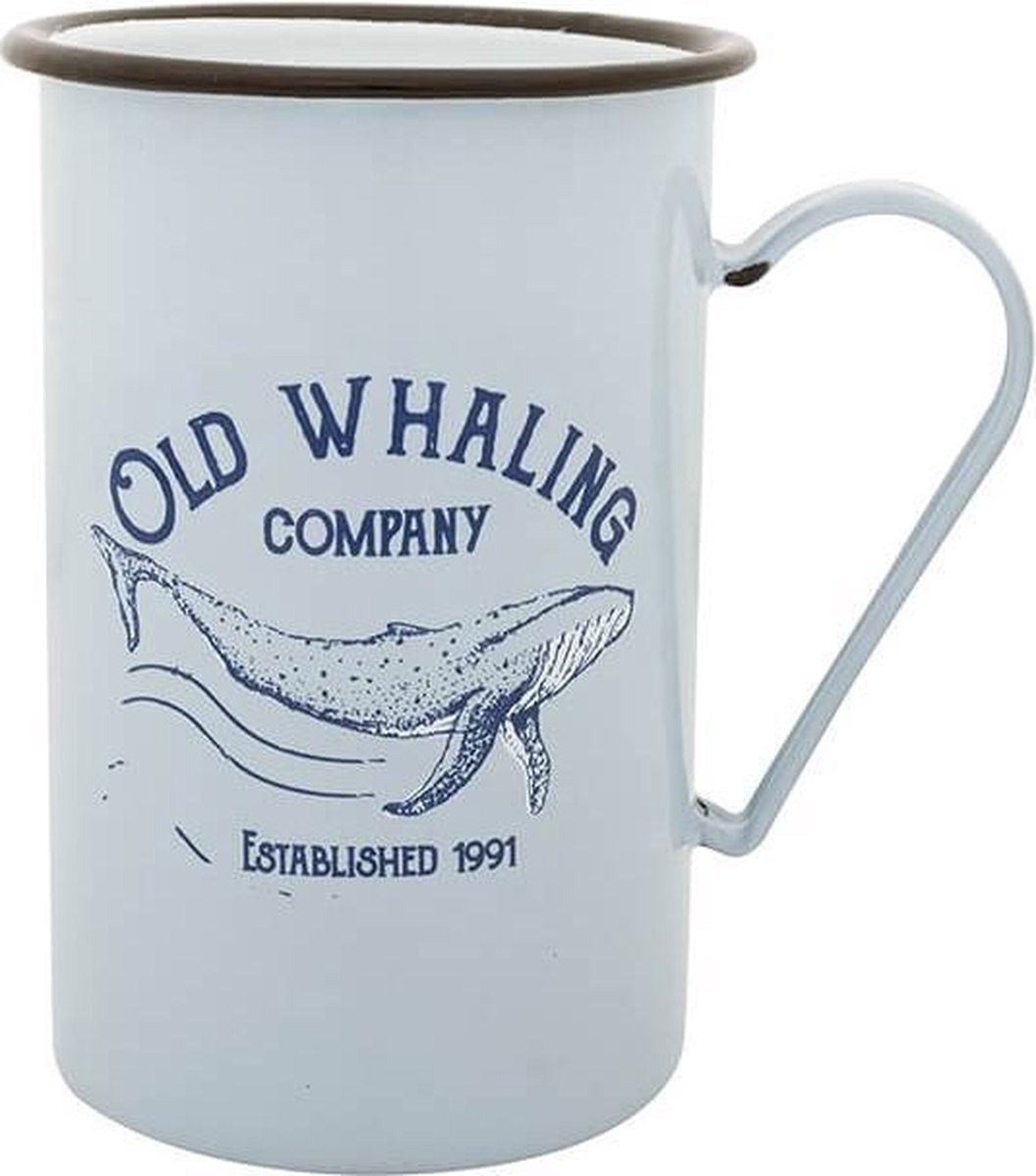 HOGE ( 11X8CM) EMAILLE BEKER OLD WHALING COMPANY - BATELA