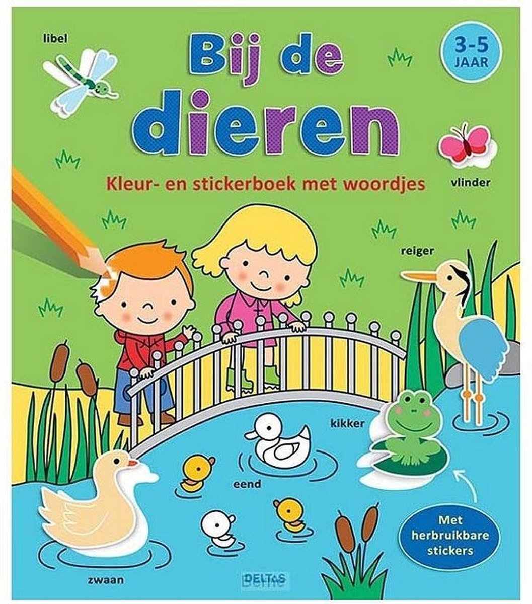 Deltas Bij De Dieren Kleur- En Stickerboek