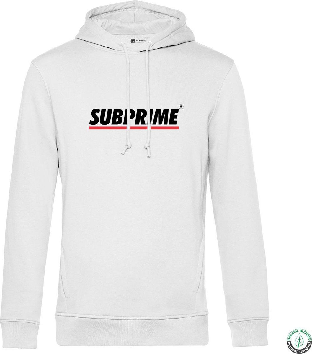 Subprime - Heren Hoodies Hoodie Stripe White - Wit - Maat 3XL