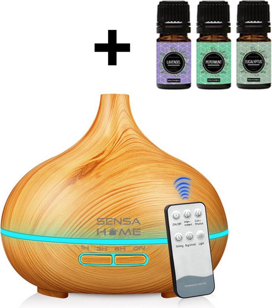 SensaHome ZEN300 Aroma diffuser - Inclusief 3 Flesjes Etherische Oliën