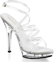 Fabulicious Hoge hakken -37 Shoes- LIP-106 US 7 Transparant/Zilverkleurig
