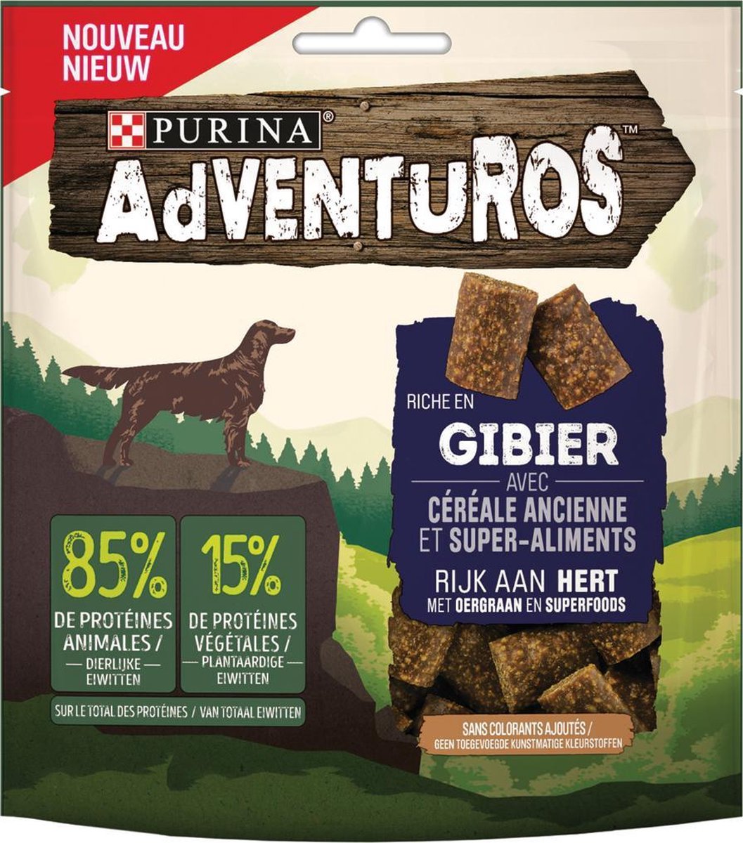 Adventuros Hondensnacks Hertensmaak - 6 x 90 g