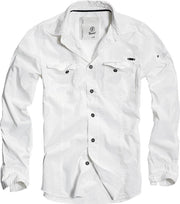 Heren Blouse Shirt Worker Slim Shirt wit