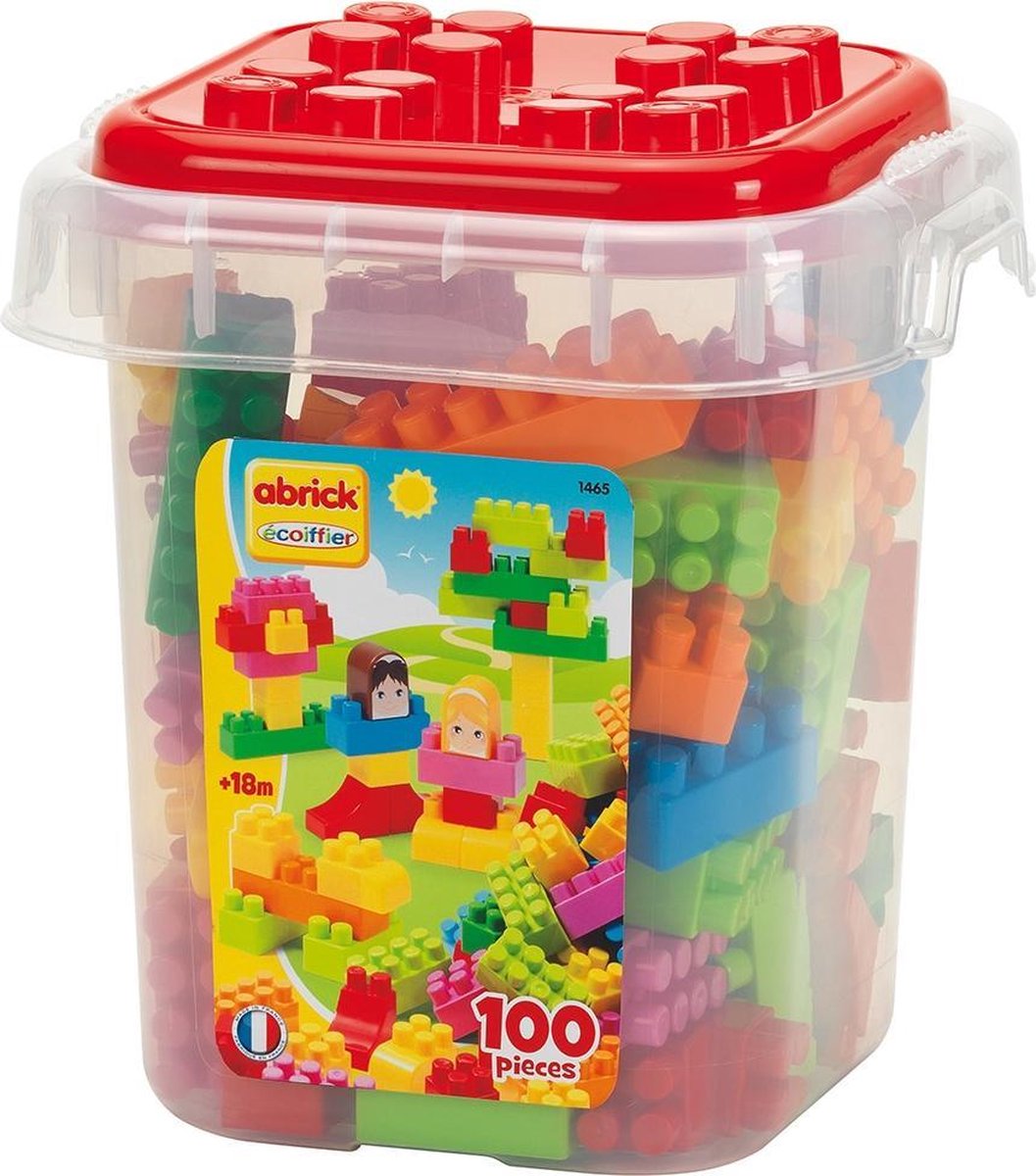 écoiffier Abrick: Bouwblokken Met Opbergdoos 100-delig