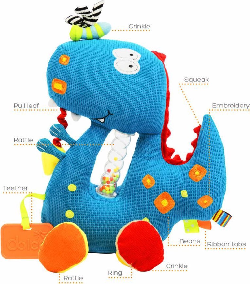Dolce Activiteitsknuffel - One Size - Dino