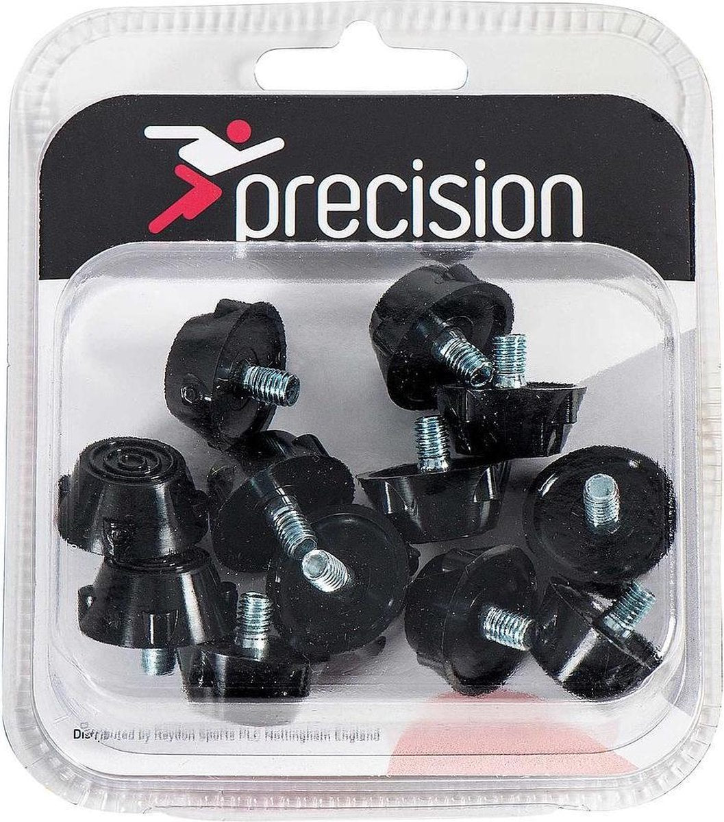 Precision Voetbalnoppen Ultra Flat 10 Mm Rubber Zwart 12 Stuks
