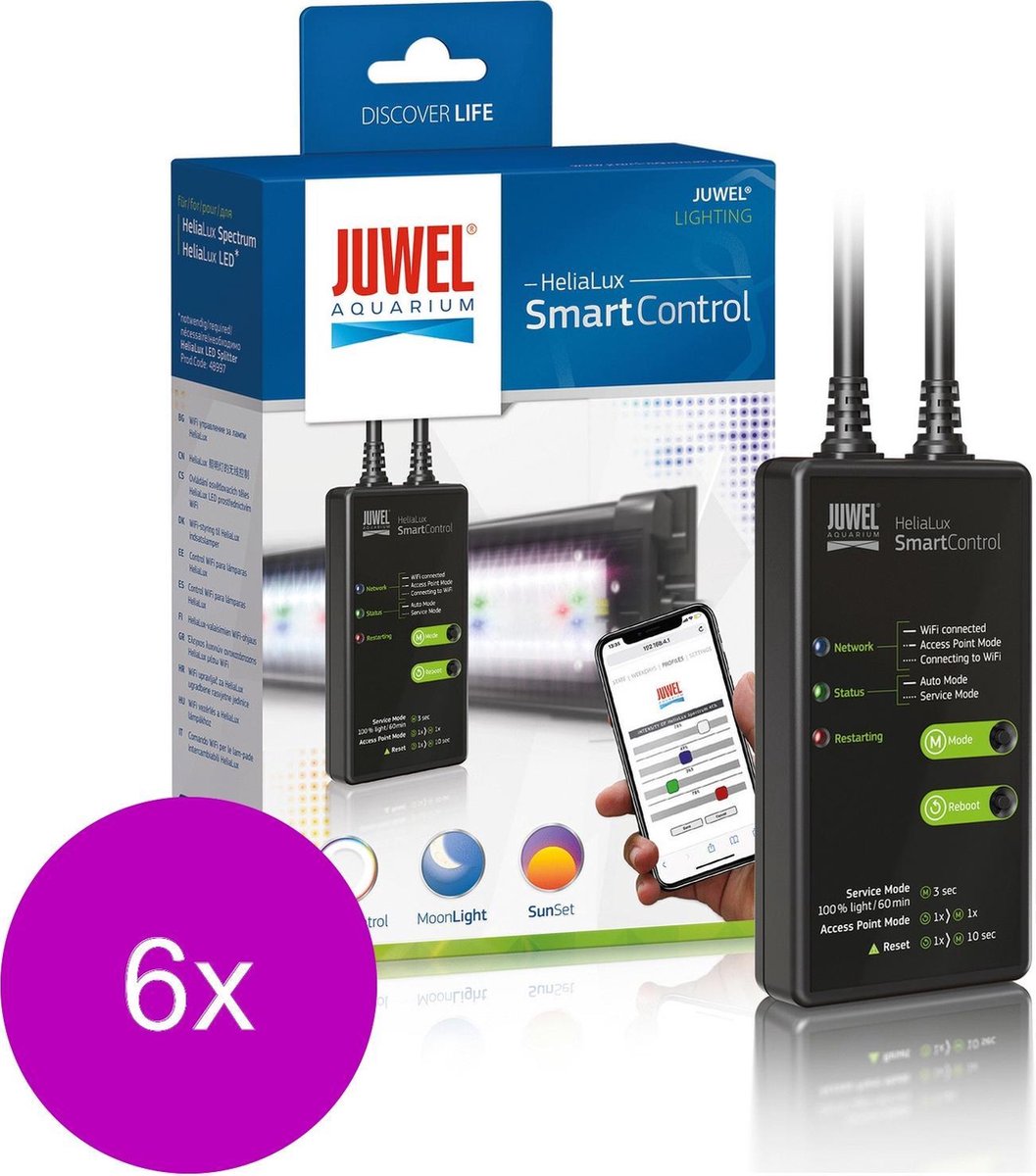 Juwel Helialux Smartcontrol - Verlichting - 6 x Zwart per stuk