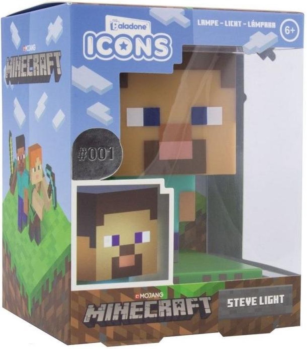 Paladone Minecraft Nachtlamp - Steve - Icon Light - 3D Lamp
